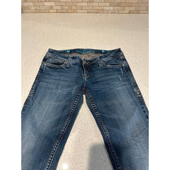 Sang Real By Miss Me "Only The Chosen" Stretch Bootcut Jeans Sz 31 Embellished!! - Picture 2 of 6